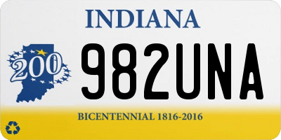 IN license plate 982UNA