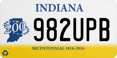 IN license plate 982UPB