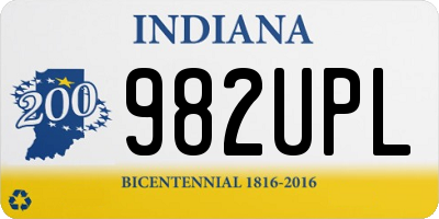 IN license plate 982UPL