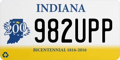 IN license plate 982UPP