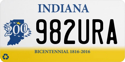 IN license plate 982URA