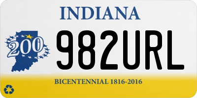 IN license plate 982URL