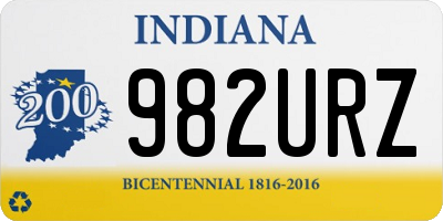 IN license plate 982URZ