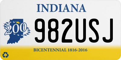 IN license plate 982USJ