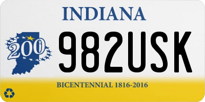 IN license plate 982USK