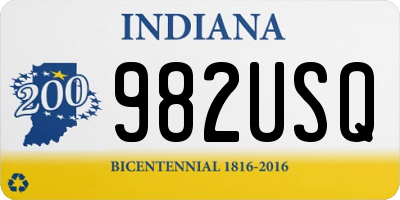 IN license plate 982USQ