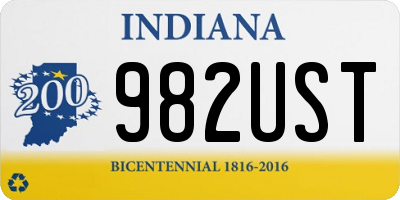 IN license plate 982UST