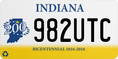 IN license plate 982UTC