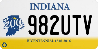 IN license plate 982UTV