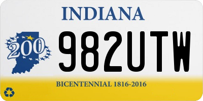 IN license plate 982UTW