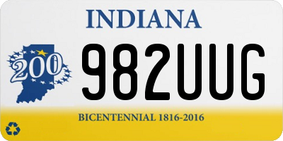 IN license plate 982UUG