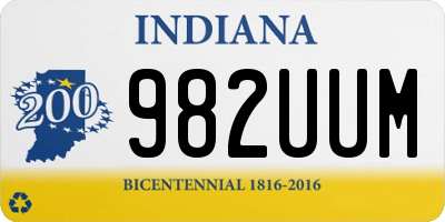 IN license plate 982UUM