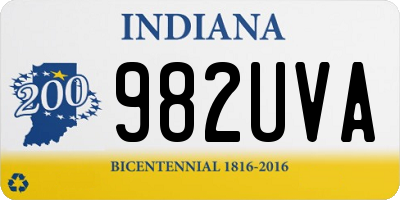 IN license plate 982UVA