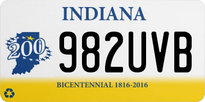 IN license plate 982UVB