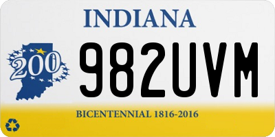 IN license plate 982UVM