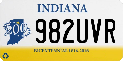 IN license plate 982UVR