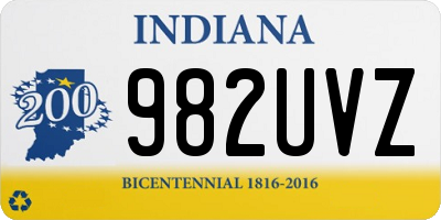 IN license plate 982UVZ