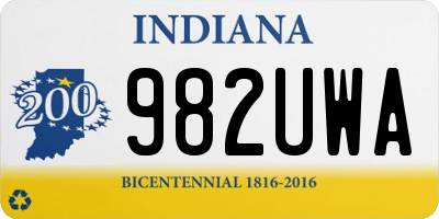 IN license plate 982UWA