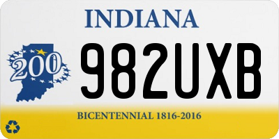 IN license plate 982UXB