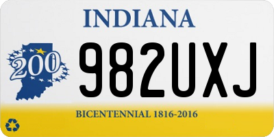 IN license plate 982UXJ