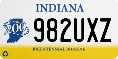 IN license plate 982UXZ