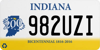 IN license plate 982UZI