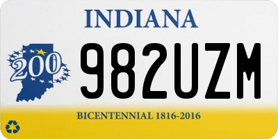 IN license plate 982UZM
