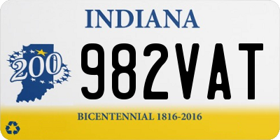 IN license plate 982VAT