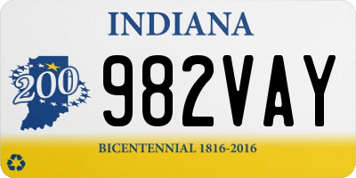 IN license plate 982VAY