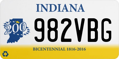 IN license plate 982VBG