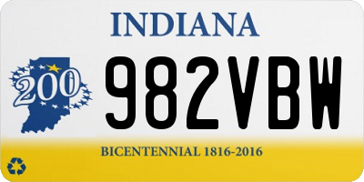 IN license plate 982VBW