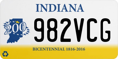 IN license plate 982VCG