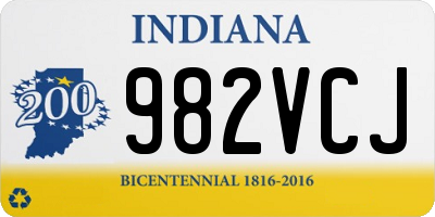 IN license plate 982VCJ