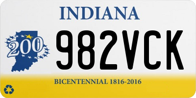 IN license plate 982VCK