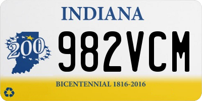 IN license plate 982VCM