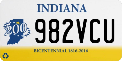 IN license plate 982VCU
