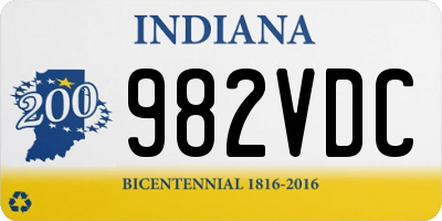 IN license plate 982VDC