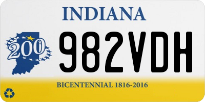 IN license plate 982VDH