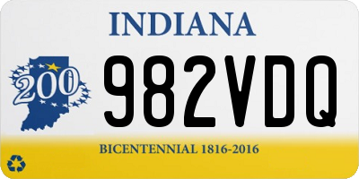 IN license plate 982VDQ