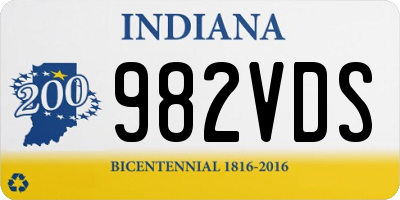 IN license plate 982VDS
