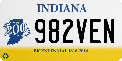 IN license plate 982VEN