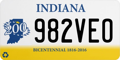 IN license plate 982VEO