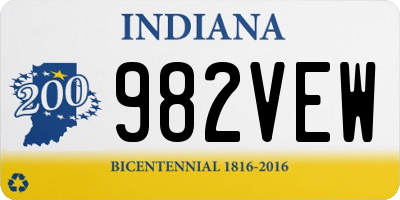 IN license plate 982VEW