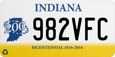 IN license plate 982VFC