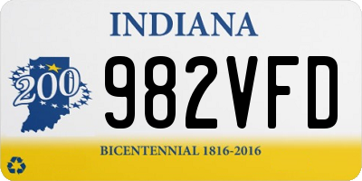 IN license plate 982VFD