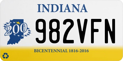 IN license plate 982VFN