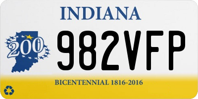 IN license plate 982VFP