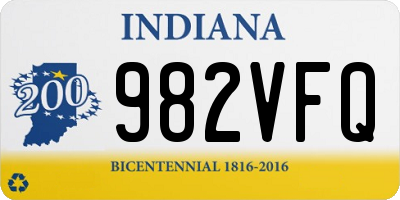 IN license plate 982VFQ