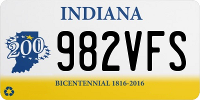 IN license plate 982VFS