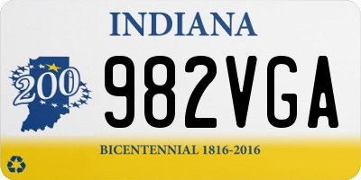 IN license plate 982VGA